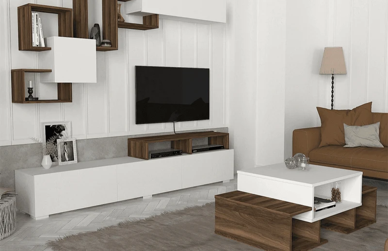 ELIT-RAFINA - Meuble TV et Table Basse -Salon et séjour