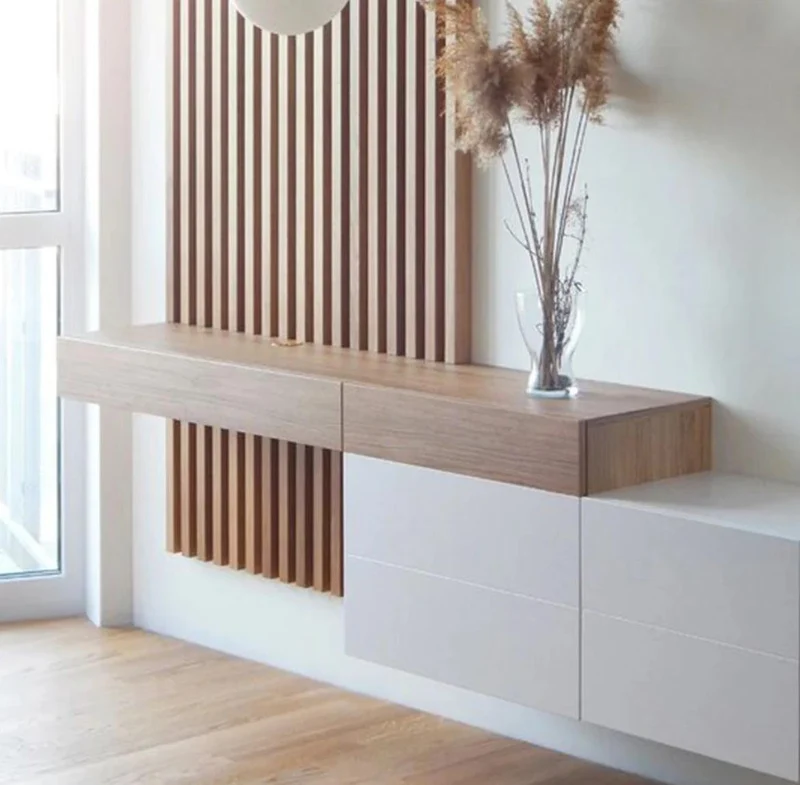 Meuble Tv Namir Avec Revetement mural en Bois