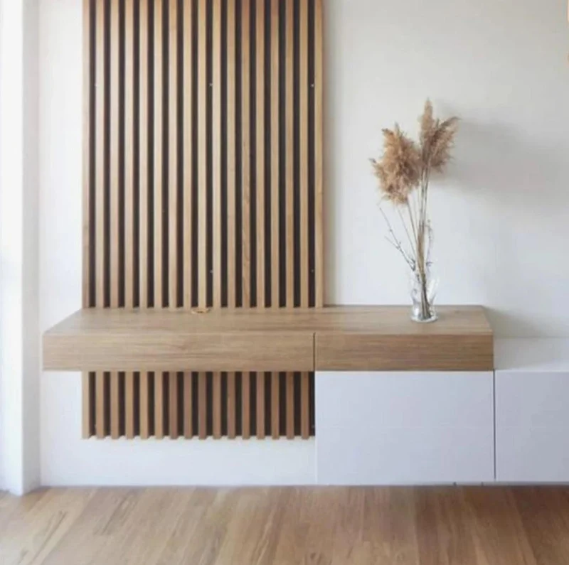 Meuble Tv Namir Avec Revetement mural en Bois