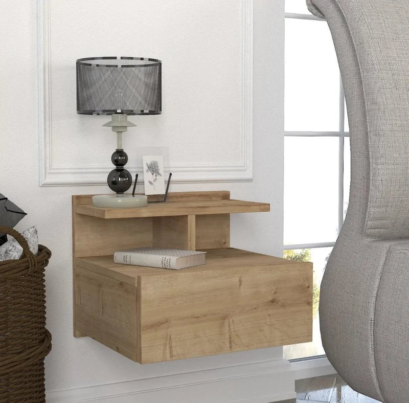 Table de chevet Misa en bois - 39x35x32 cm