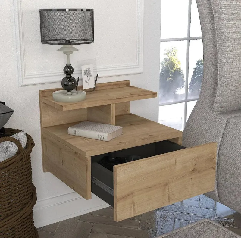 Table de chevet Misa en bois - 39x35x32 cm