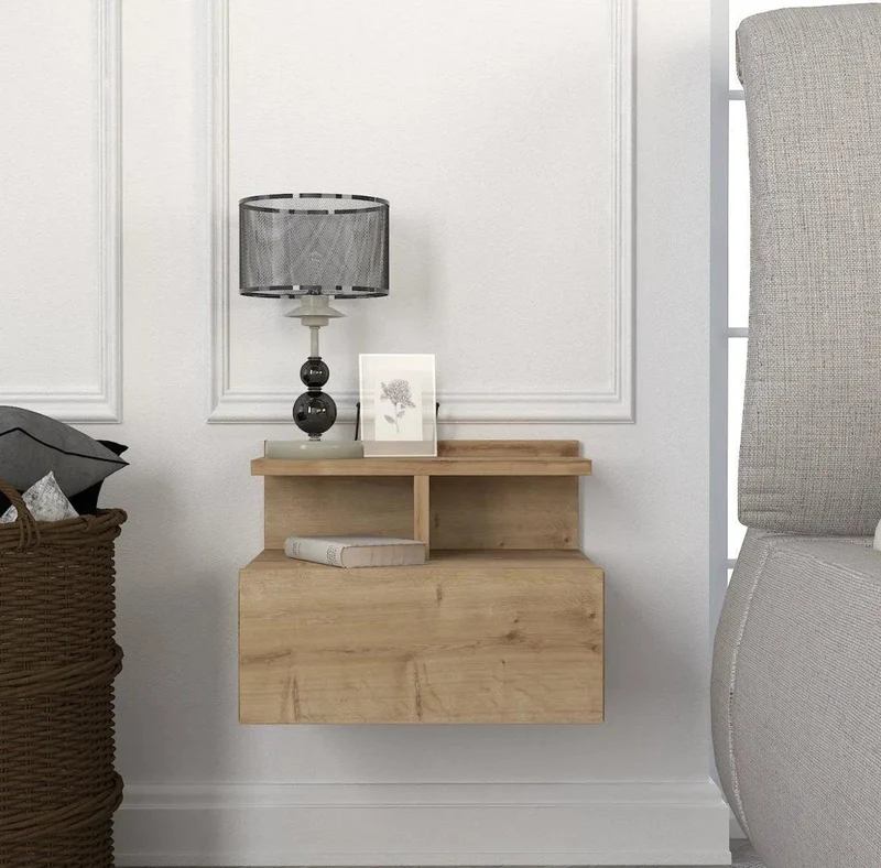 Table de chevet Misa en bois - 39x35x32 cm