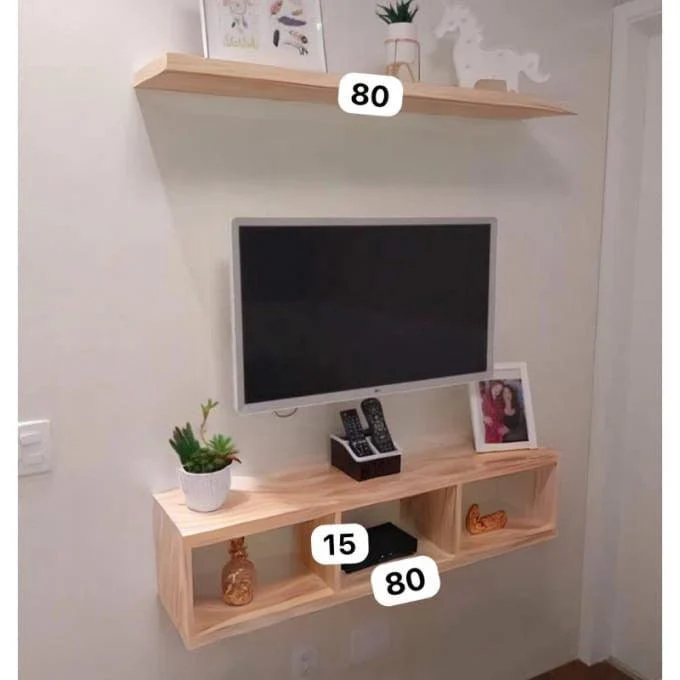 SHARK, Meuble Tv 80 cm avec Etagère