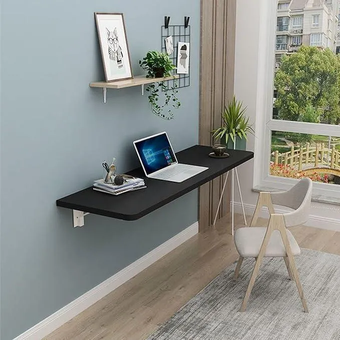 VASK - Table Pliante Murale en bois avec fixation métallique