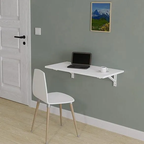 VASK - Table Pliante Murale en bois avec fixation métallique