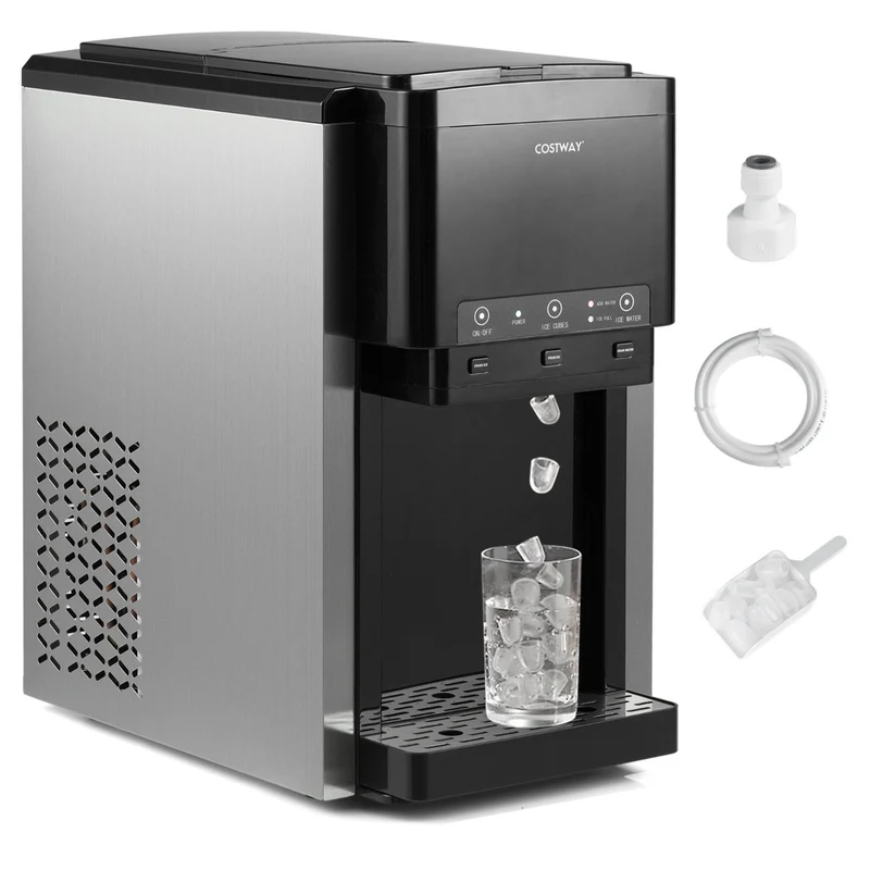 Distributeur d'eau 3 en 1 avec production de 20 kg et remplissage double design moderne en abs noir 20_0018117