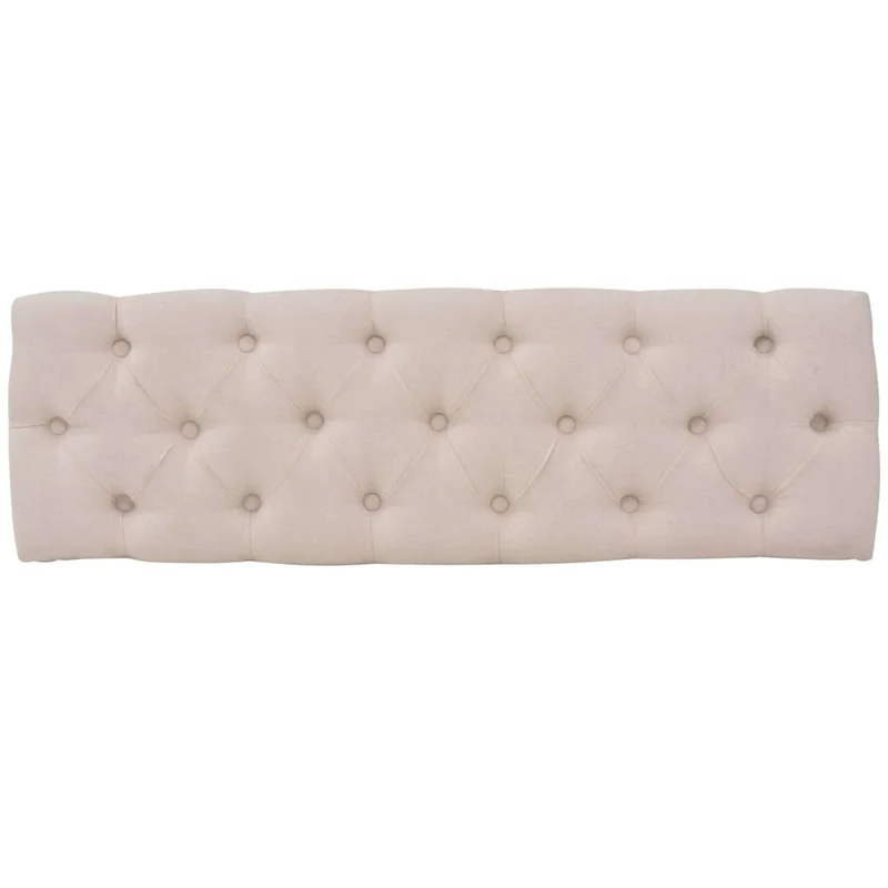 Banc banquette lin bois massif 110 x 38 x 48 cm blanc crème 02_0021257