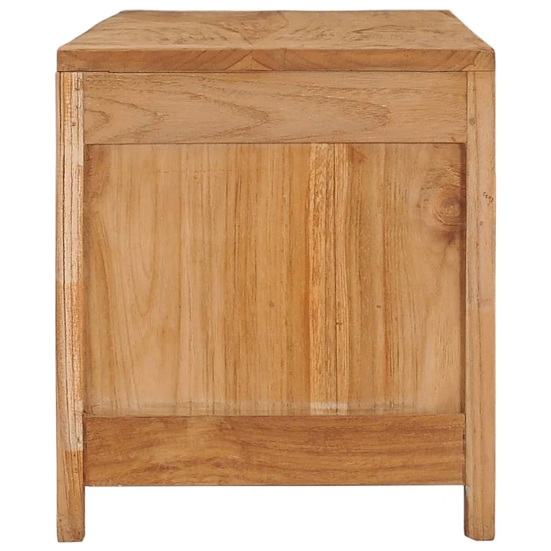 Meuble TV multimédia étagère télévision buffet téléviseur salle à manger salon chambre 100 x 30 x 35 cm bois de teck massif brun 02_0025435