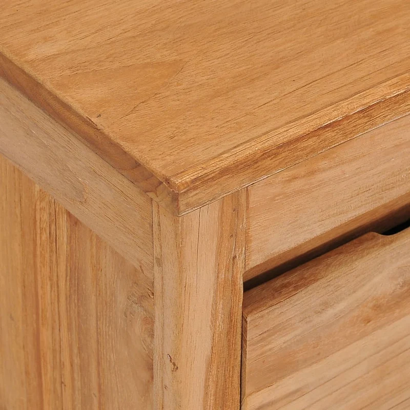 Meuble TV multimédia étagère télévision buffet téléviseur salle à manger salon chambre 100 x 30 x 35 cm bois de teck massif brun 02_0025435