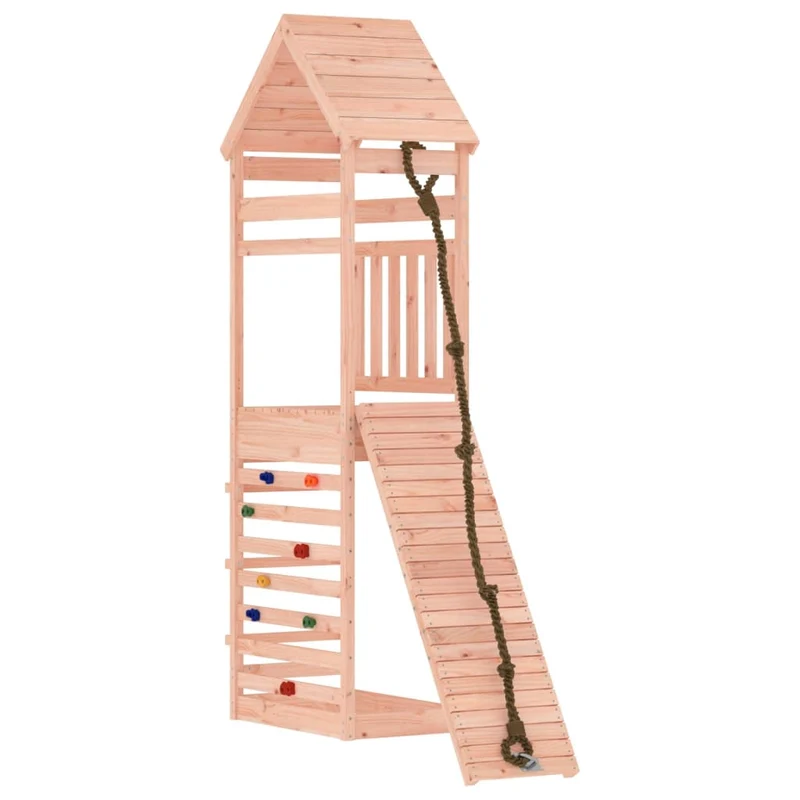 Maisonnette de jeu avec mur d'escalade 55 x 175 x 264 cm bois massif douglas 02_0004680