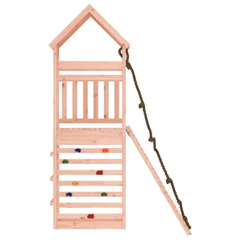 Maisonnette de jeu avec mur d'escalade 55 x 175 x 264 cm bois massif douglas 02_0004680