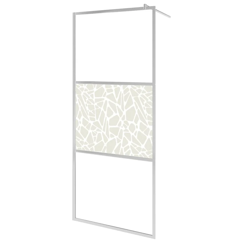 Paroi de douche à l'italienne cabine de douche cloison de douche salle de bain maison intérieur verre ESG 100x195 cm pierre 02_0002129
