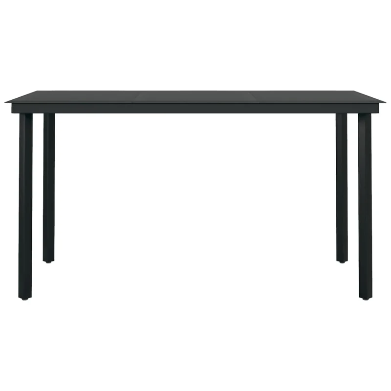 Ensemble de salle à manger de jardin meuble extérieur 5 pièces noir 02_0013858