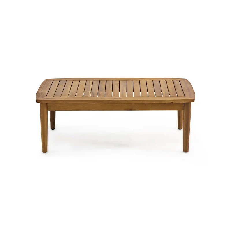 Ensemble de conversation d'extérieur 4 places en bois d'acacia Willowbrook par Christopher Knight Home