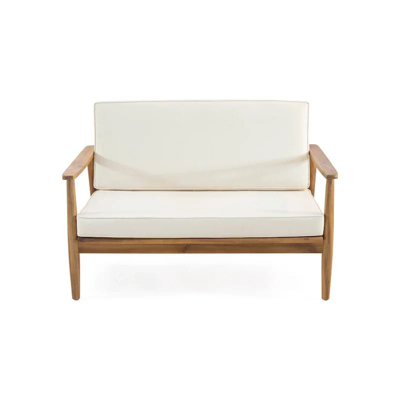 Ensemble de conversation d'extérieur 4 places en bois d'acacia Willowbrook par Christopher Knight Home