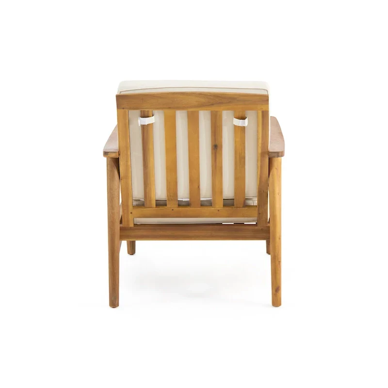 Ensemble de conversation d'extérieur 4 places en bois d'acacia Willowbrook par Christopher Knight Home
