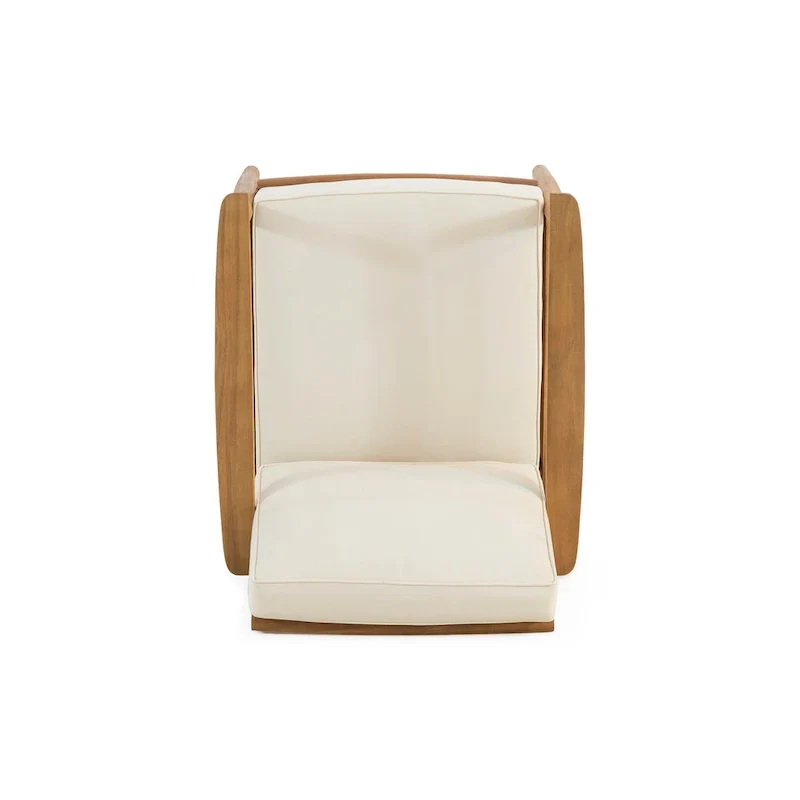 Ensemble de conversation d'extérieur 4 places en bois d'acacia Willowbrook par Christopher Knight Home