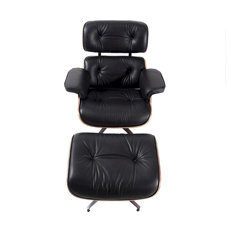 Fauteuil inclinable en cuir de style Mid-Century Modern