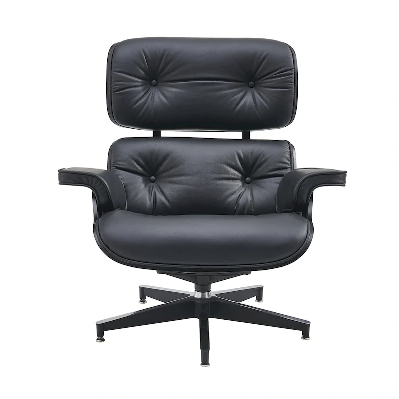 Fauteuil inclinable en cuir de style Mid-Century Modern