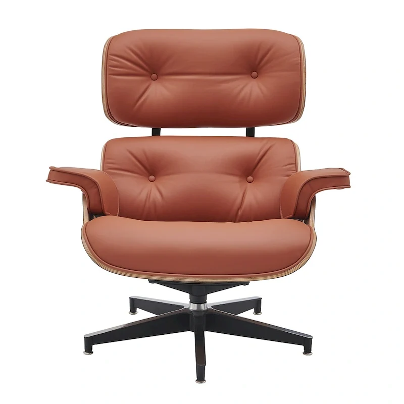 Fauteuil inclinable en cuir de style Mid-Century Modern