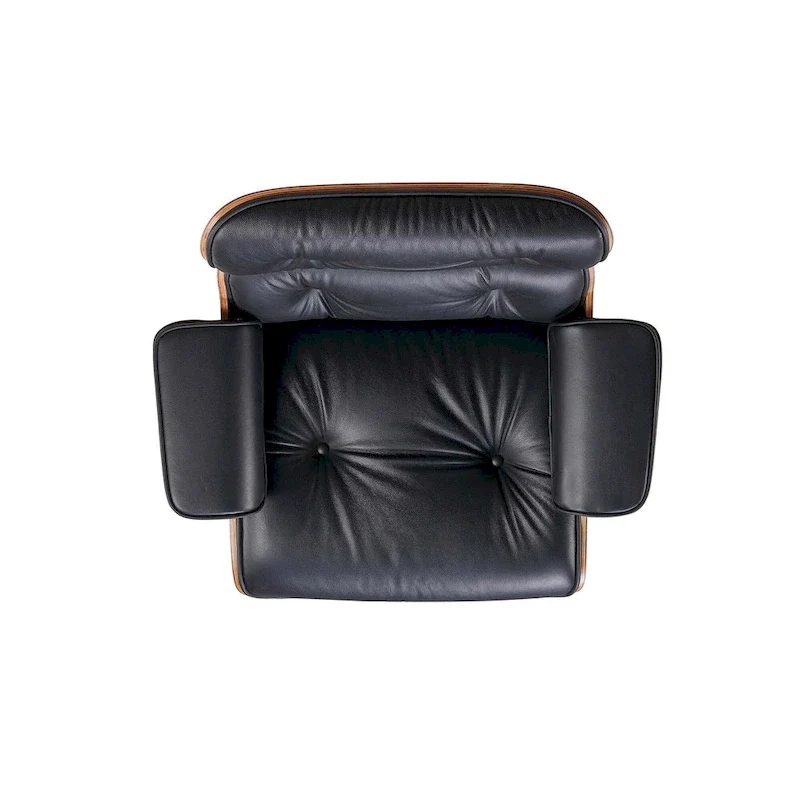 Fauteuil inclinable en cuir de style Mid-Century Modern