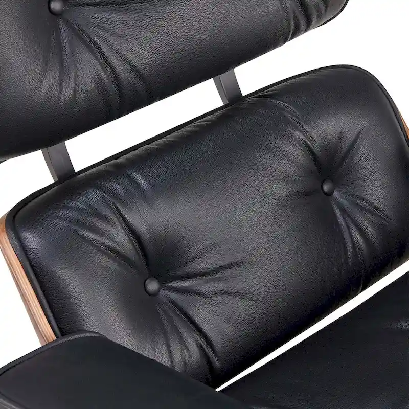Fauteuil inclinable en cuir de style Mid-Century Modern