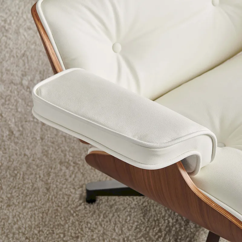 Fauteuil inclinable en cuir de style Mid-Century Modern