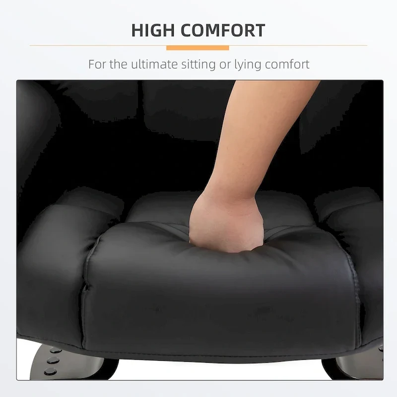 Fauteuil de massage inclinable HOMCOM avec pouf repose-pieds
