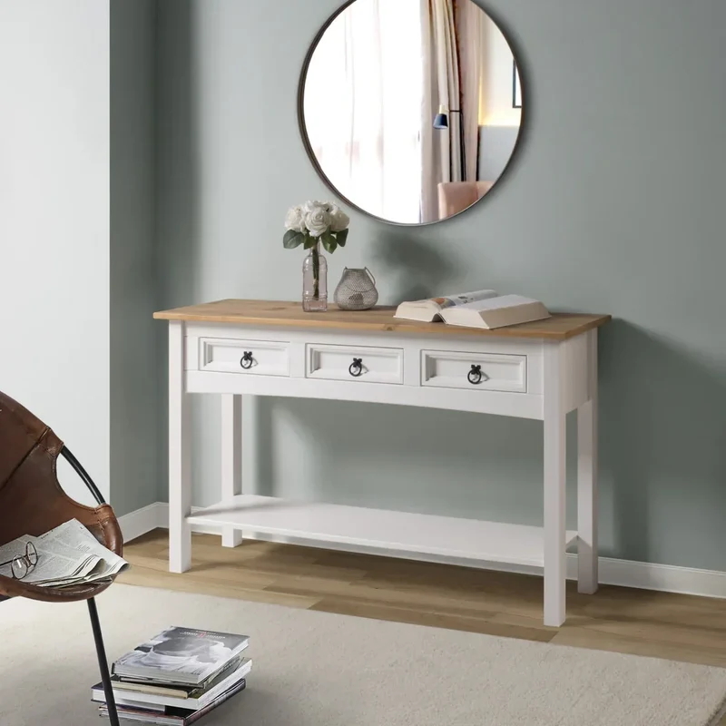 Console de table en bois 3 tiroirs Corona | Furniture Dash - S.O.
