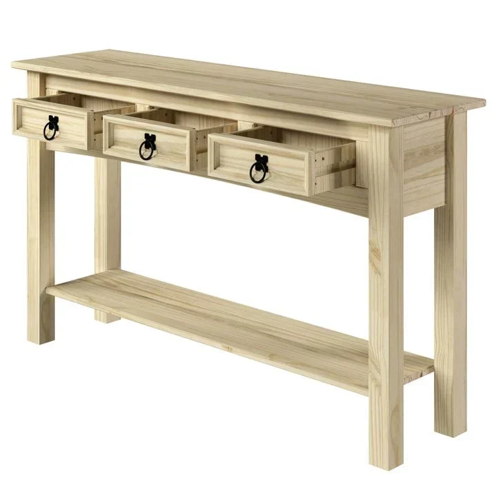 Console de table en bois 3 tiroirs Corona | Furniture Dash - S.O.