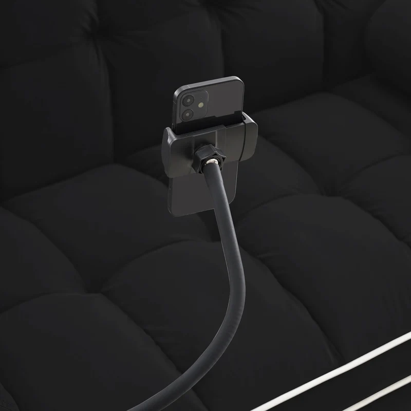 Canapé-lit convertible en velours 55'' 2 places avec lit gigogne, dossier inclinable, poches latérales et support de téléphone