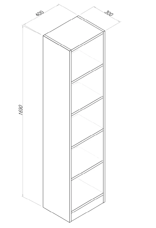 bibliothèque Nadine 169 cm - 5 Etagère