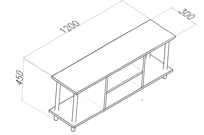Meuble TV IDEAL 120 cm - Blanc