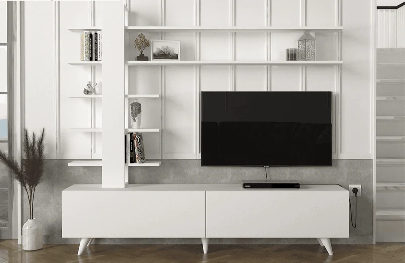 Meuble TV avec rangement ALEYNA 180cm - Salon et séjour