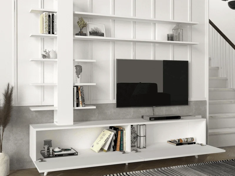 Meuble TV avec rangement ALEYNA 180cm - Salon et séjour