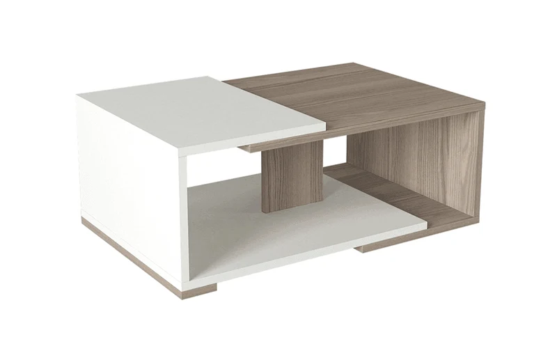 Table basse ATERAM - Blanc et Gris Cordoba