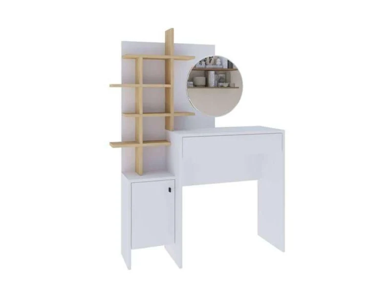Coiffeuse MUP - blanc - chêne