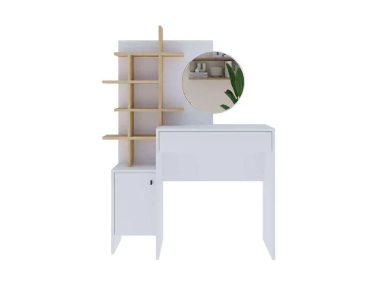 Coiffeuse MUP - blanc - chêne