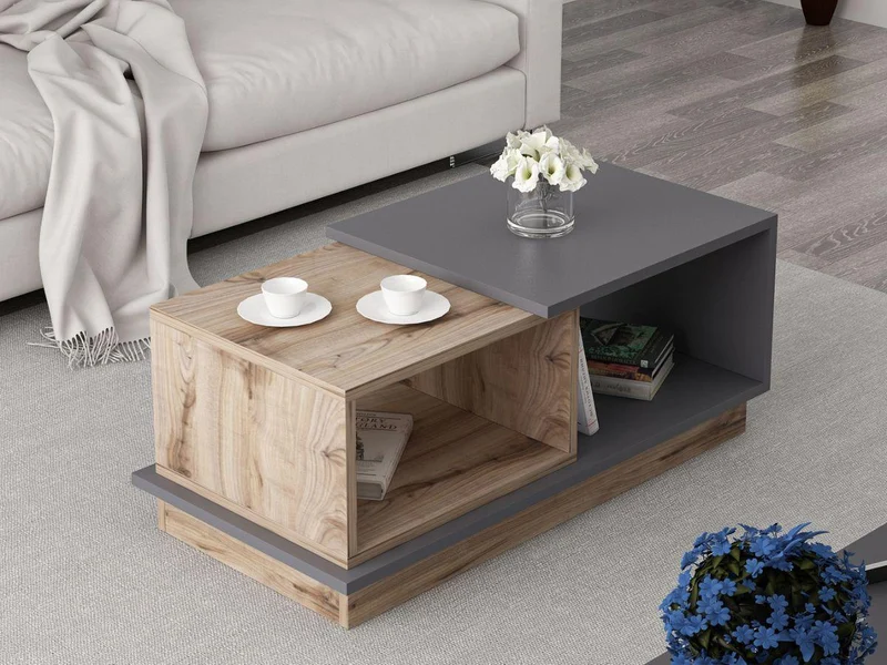 Table Basse CONCEPT - Chene et Gris