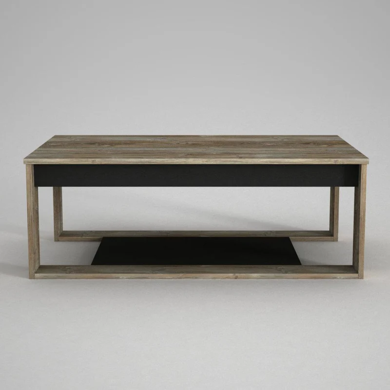 Table Basse COSTA 110cm - Motif Bois Chêne Gris - Salon et séjour