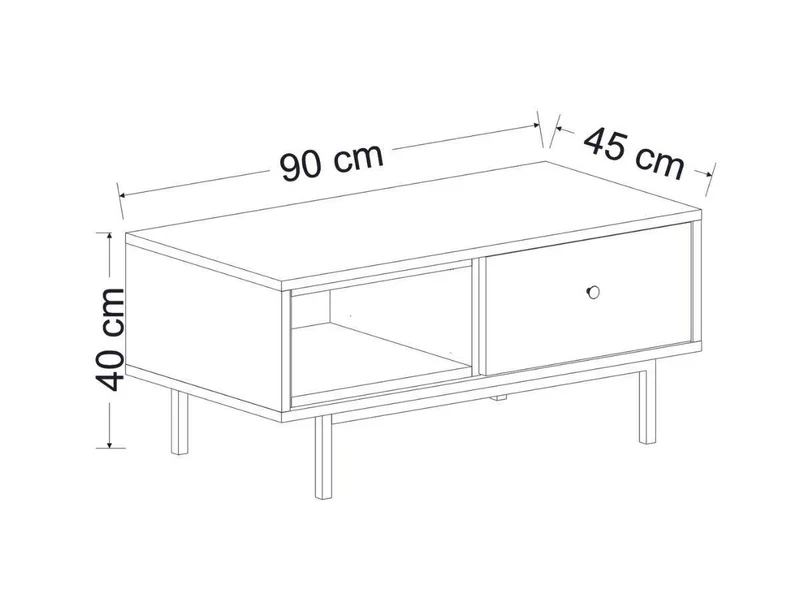 Ensemble BARS Anthracite (Console+Meuble TV +Table Basse)