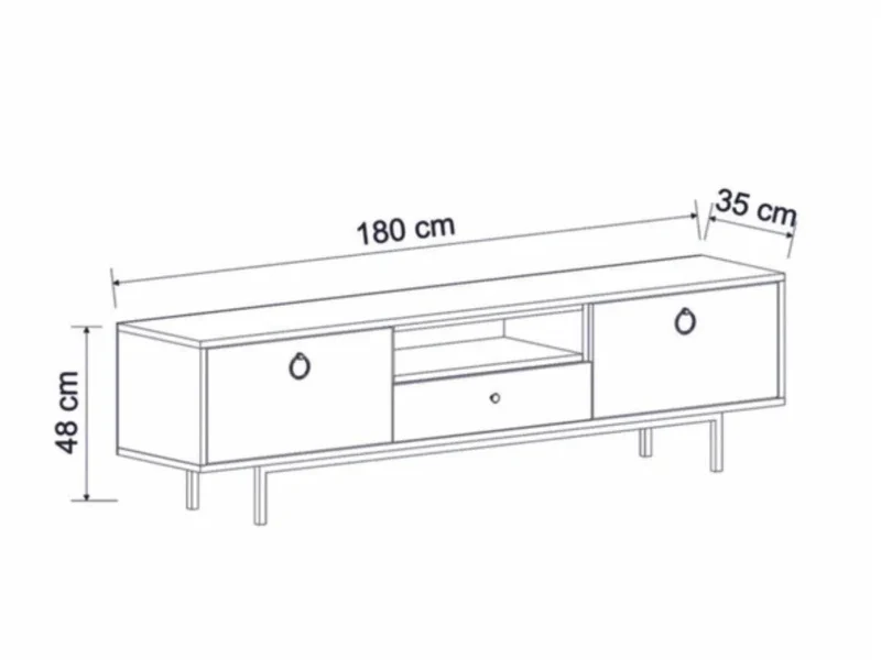 Ensemble BARS Anthracite (Console+Meuble TV +Table Basse)