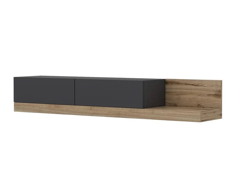Meuble TV Major Anthracite Naturel 180 cm