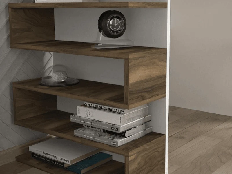 Bureau EKAR 120 cm - Noyer et Blanc