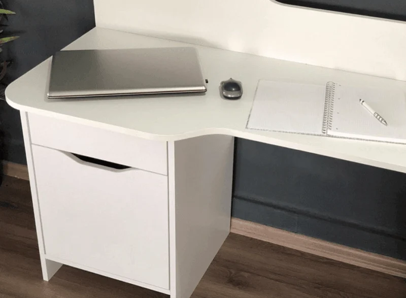 Bureau moderne avec rangement LONA 140 cm