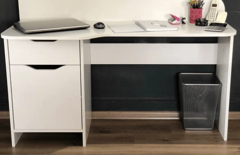 Bureau moderne avec rangement LONA 140 cm