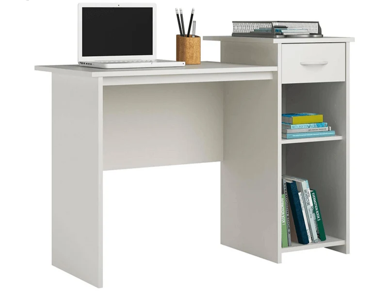 Bureau avec rangement TRAK 110 cm - Blanc