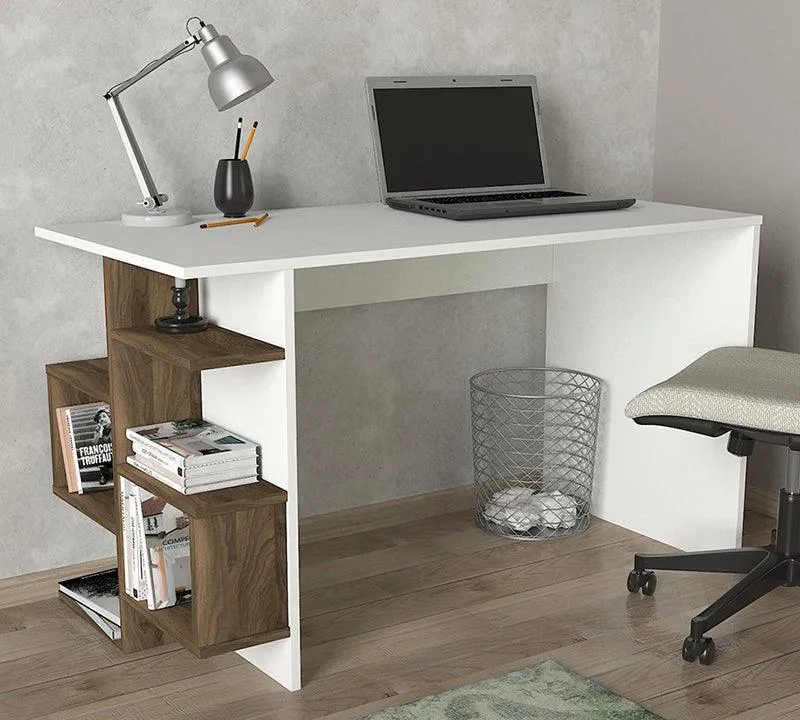 Bureau NISE -noyer et blanc- 120cm