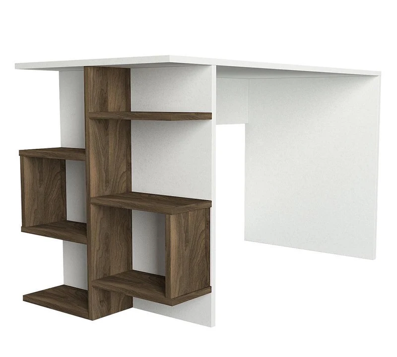 Bureau NISE -noyer et blanc- 120cm