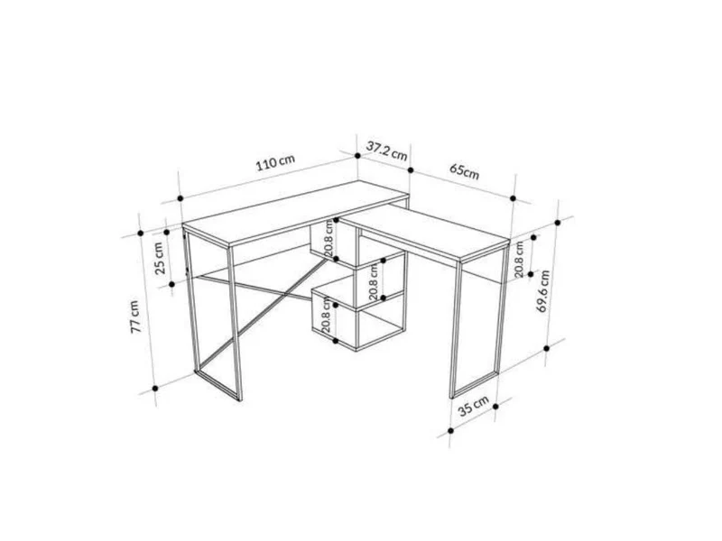 Bureau multi-usages BADU - blanc